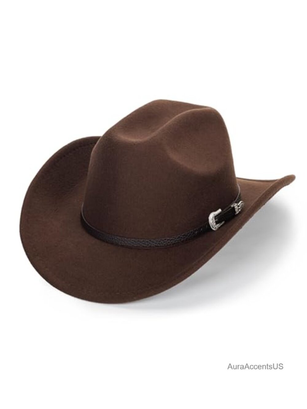 Felt Wide Brim Fedora Cowboy Hat - Cotton Blend Unisex Western Hat